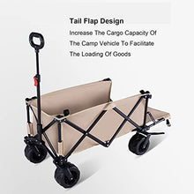 WHYUNM26 Outdoor Folding Utility Wagon Cart Collapsible Aluminum Alloy Bracket Adjustable Trolley for Shopping Camping Picnic Garden Beach