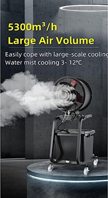 11 Gallon Water Tank Portable Misting Fan with 90 Degree Oscillation, Industrial Pedestal Fan with Wheels, for Residential, Commercial, Restaurant and Industrial Mis