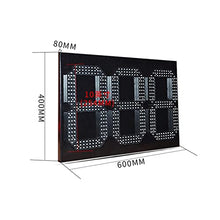 Large Digital LED Clock 10 Inch 3-bit 888 Red Outdoor LED Day Countdown Timer Outdoor Waterproof LED Dis-Play Logo Mounting Holes Hardware (Color : 12 inch White Clock Size : 1) (8 Inch Scoreboard 1)