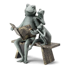SPI Home Reading Frog Family Cast Aluminum Garden Sculpture Outdoor Decor
