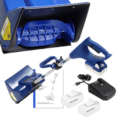 Eastnmythet Electric Snow Shovel Cordless, Snow Blower Battery Powered, Cordless Snowblower Snow Thrower for Sidewalk Yard,2 Battery