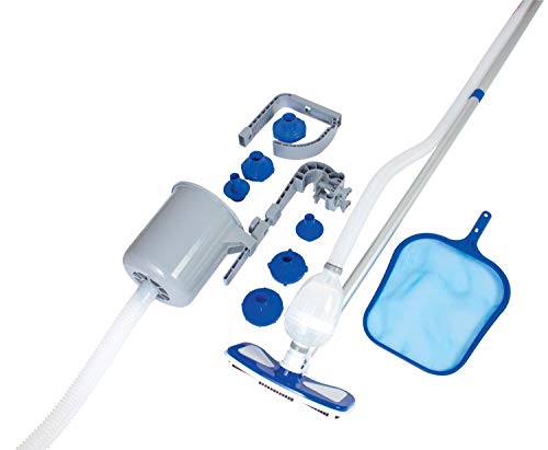 Bestway Above Ground Swimming Pool with Cleaning Kit Gray