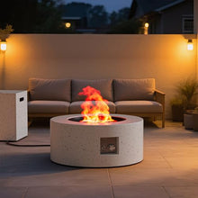 Dineli 30" Round Propane Fire Pit Table Firepit Table for Outside Patio