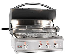 Blaze Professional LUX 34-Inch 3-Burner Built-In Natural Gas Grill | Stainless Steel Outdoor BBQ with Rear Infrared Burner, LED Lights & Rotisserie Kit | BLZ-3PRO-NG