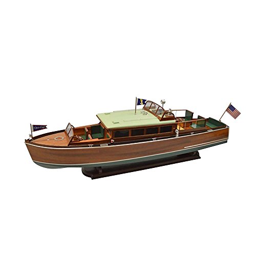 Dumas 1929 Commuter Boat Wooden Model Kit 1/12 Scale Black