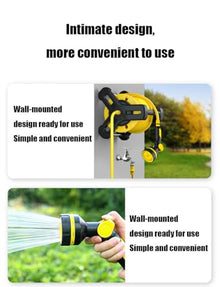 Etsuosy Portable Garden Hose Reel Cart with Wall Mount, 30m