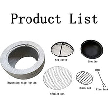 Fire Pit Outdoor Charcoal Round Fire Pit - Outdoor Garden Heaters Fireplace - Wood Burning - Barbecue Firepits for Outside Camping/Heating/Bonfire and Picnic