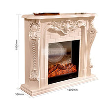 oaxroe Bedroom Fireplace Electric Insert Firebox Living Room Decorating Warming Fireplace Wooden Mantel LED Optical Artificial Emulational Flame Fireplace Heater(White,Without Heater)