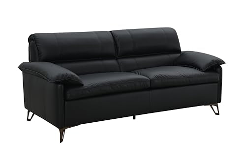 YuanDesign Top Grain Leather Loveseat