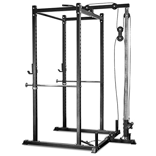 REP Power Rack PR-1000 with LAT Pull-Down Attachment Black