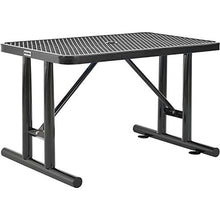 Global Industrial 4' Rectangular Expanded Metal Outdoor Table, Black