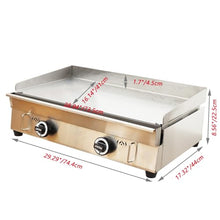 Banfluxion LPG Gas Griddle for Home & Camping, Stainless Steel Countertop Flat Top Grill, Portable Teppanyaki BBQ Plate for RV Outdoor Cooking, 2800Pa with Adjustable Heat Control, 28.94"x16.14"
