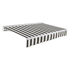 Awntech 20' Destin Manual (20' x 10') Retractable Patio Awning, Black/White Stripe
