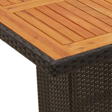 vidaXL 9 Piece Garden Bistro Set with Cushions Black Poly Rattan Dining Seating for 8 Outdoor Furniture Table and Chairs Patio Seater Reclining