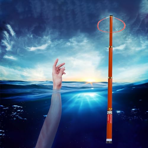 CHZDPP Retractable Boats/Yachts Salvage Rods with Luminous & Reflective, Swimming Pool Safety Hook for Drowning Swimmers, Emergency Life Preserving Equipment (Size : 10m/32.8ft/394inch)