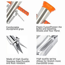 Bulb Planter Set， Garden Long Handled Bulb Planter Tools and Vegetable Seedling Tool with Pedal and Rangefinder Manual Plant Transplanter Multi-Functional for Greens Onion Radish Beets Lettuce