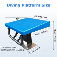 DLYZAYE Heavy Duty Diving Board with Stainless Steel Platform, 600lb Load Capacity, 15° Incline for Professional Pool Use