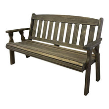 Amish Casual Outdoor Heavy Duty 800 LB Mission Pressure Treated Garden Bench(4 Foot, Dark Walnut Stain)