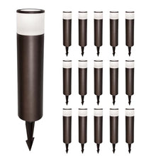 Sofiton Low Voltage Bollard Pathway Lights, 1800K-5000K Adjustable, 5W, LED Landscape Path Lighting for Wet Location, Wired Landscape Lights for Walkway Garden Yard, ORB, Aluminum, ETL Listed, 16PK