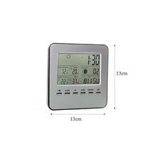 ASWRTYJO ABS Square Indoor Outdoor Temperature Humidity Meter Electronic Thermometer