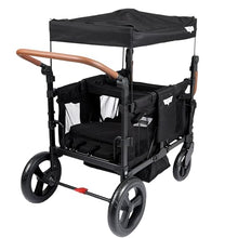 Keenz Duo Stroller Wagon with Canopy 4-Passenger Capacity Black