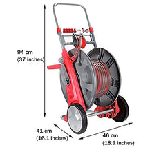 MDYHY Portable Retractable Garden Hose Reel Cart with Rollers for Easy Outdoor Watering, Car Washing, and High Pressure Tool Storage