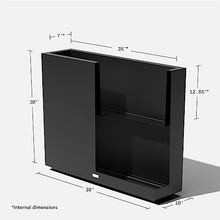 Veradek Block Series Span Planter + Arrow Privacy Screen Set, Black – Tall Outdoor Rectangular Planter with Removable Insert & Modern Privacy Divider Panel for Patio, Deck, Balcony or Garden