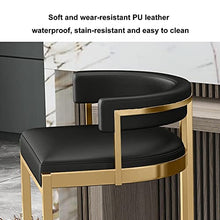 Natliedop PU Leather Bar Stools Set of 2 Grey