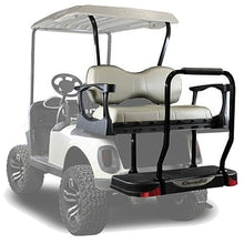 MADJAX Genesis 300 Aluminum Golf Cart Rear Flip Seat Kit for EZGO RXV | Deluxe Cushions Oyster