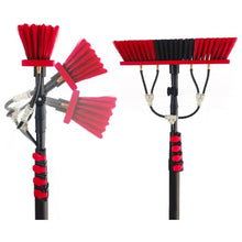 Kindevieft Solar Panel Cleaning Brush Aluminum Water Fed Poles, Washing Brush Tool, Outdoor Window Extendable Cleaner Kit, Roof Solar Panel Cleaner, (6M-10.8M),9M/30FT