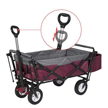 WAFEOGK Folding Garden Trolley Cart with Roof Wheels Brake Transport Metal Steel for Sun Protection Camping