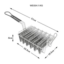 Frying basket Fryer Basket Stainless Steel Tortilla for, Holds 8 Shells, U-shaped, Flat Base(Large)