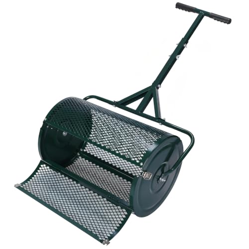 Generic 23.6 Inch Compost Spreader Roller with Side Latches for Garden Care