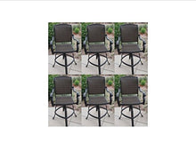 Patio Land Outdoor Living Santa Clara 6pc Outdoor Patio Set with Swivel Barstools 30" Dark Bronze