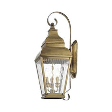 Livex Black Exeter 3 Light Outdoor Wall Lantern
