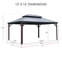 Kozyard Alexander 12' X 16' Hardtop Gazebo Gray