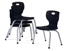 Schooled School Chair and Table Set Height Adjustable Black