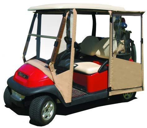 DOORWORKS GOLF CART ENCLOSURES Yamaha Drive & Drive 2 G29 Golf Cart Cover Jet Black Sunbrella