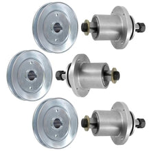 Universal Mower Deck Spindle and Pulley Kit - 6-Piece Set Replacement for Part #461950 Compatible with Most Zero-Turn Mowers