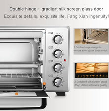 Large Capacity of 30 Liters, Multifunctional Domestic Compact Oven, 360 ℃ Automatic Rotation of The Baking Holder, More Uniform Heating, 4 Heating Modes