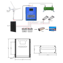 Lakenbroade 6000W Solar Charge Controller Free Energy Vertical Axis Windmill Wind Turbine Generator Hybrid Charge Controller,12V