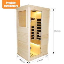 Brisca 1-Person Indoor Sauna Glass Door Bluetooth Natural