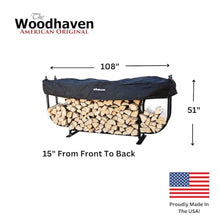 Woodhaven Courtyard Outdoor Firewood Rack With Cover (9 Foot)