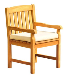 TeakStation 8 Seater Grade-A Teak Wood 9 Pc Dining Set: 122" Atnas Double Extension Rectangle Table and 8 Devon Arm Chairs #31DV2808