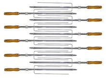 Triple Skewer - Set of 10 Brazilian Skewers for BBQ 28" - Professional Grade