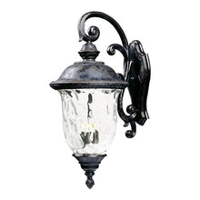 Maxim Lighting Carriage House 3-Light Outdoor Wall Lantern | Oriental Bronze Finish | Water Glass Shade | Early American Outdoor Wall Lantern for Front Doors and Entryways | 40498WGOB