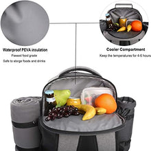 WJJDLLNP Outdoor Four Persons Picnic Bag With Tableware Blanket Insulation Refrigerated Men's Lunch