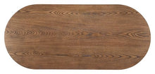 Niju Coffee Table Brown, Brown Coffee Table, Modern Style, Fir Wood Oval Shape Tabletop, MDF, Indoor Living, 47.2" W x 22" D x 18.3" H