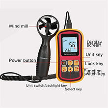 FRAHS Digital Anemometer, Handheld Wind Speed Meter, Digital LCD Backlight Wind Speed Meter for Measuring Wind Speed