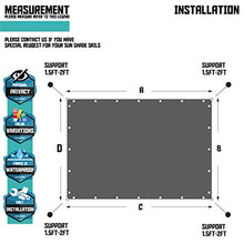 TANG 24' x 40' Waterproof Shade Cloth with Grommets, Sun Shade Sail Rectangle Straight Side, 260 GSM UV Block Fabric Patio Canopy for Deck Carport Backyard Pergola Cover, Turquoise